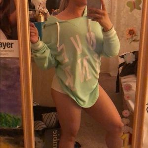 Mint Green Victoria Secret Pink sweater